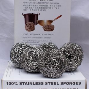 Stainless steel scrubber for kitchen (box of 6)