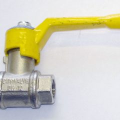 1/2" gas valve with yellow handle