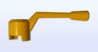 Yellow handle for 1/2" valve