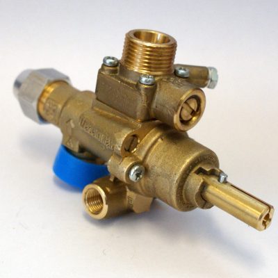 CE PEL Alphabrass wok burner gas valve (vertical)